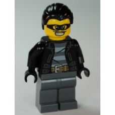 cty478 Police - City Bandit Male, Black Hair, Mask 